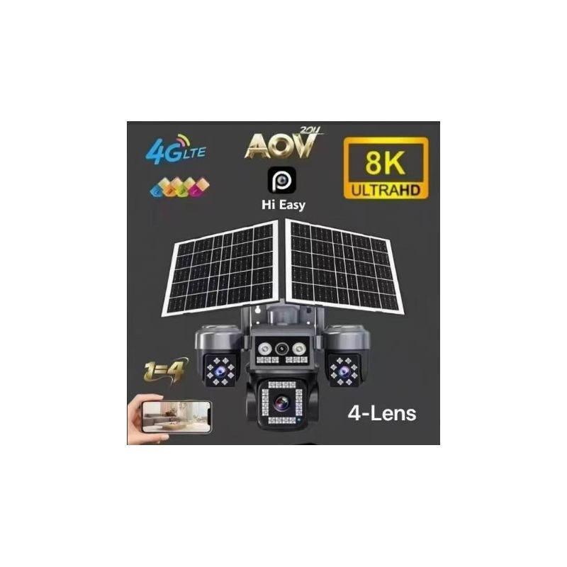 ZTECH ZR-Z7PLUS 2MP+2MP+ 2MP+2 4MM 4G SOLAR Mobil 4Lü Kamera 2ADET SOLAR PANELLİ