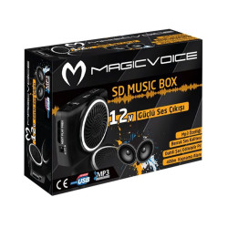 MAGICVOICE MV-17450 USB+SD KART GİRİŞLİ ŞARJLI MİNİ SEYYAR REHBER ANFİSİ