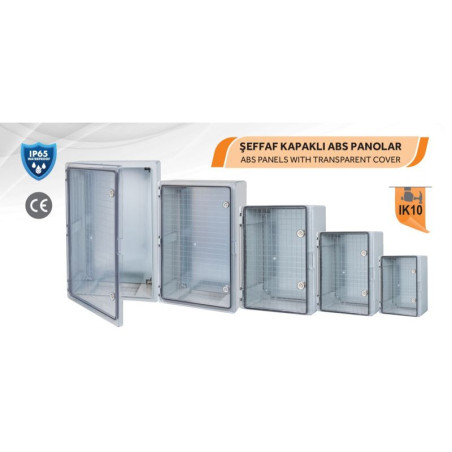 VEST 200x300x120mm ŞEFFAF KAPAK ABS Pano
