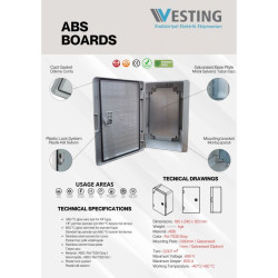 VEST 200x300x120mm ŞEFFAF KAPAK ABS Pano