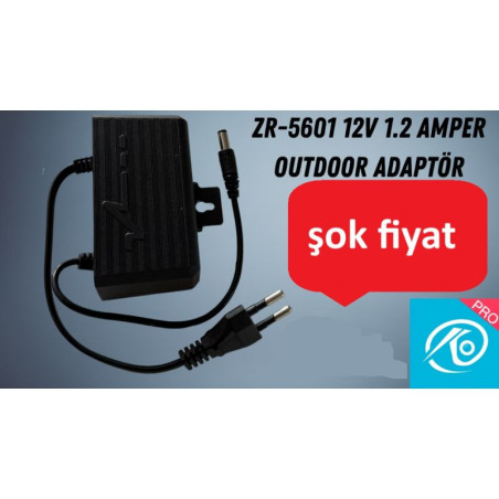 Dış Ortam Outdoor Adaptör 12 v 1,2 Amper Su geçirmez Zr-5601